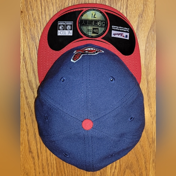 Cleveland Indians MLB fitted hat size 7 3/8th (58.7 cm) Vintage ball cap NWT - Picture 6 of 13